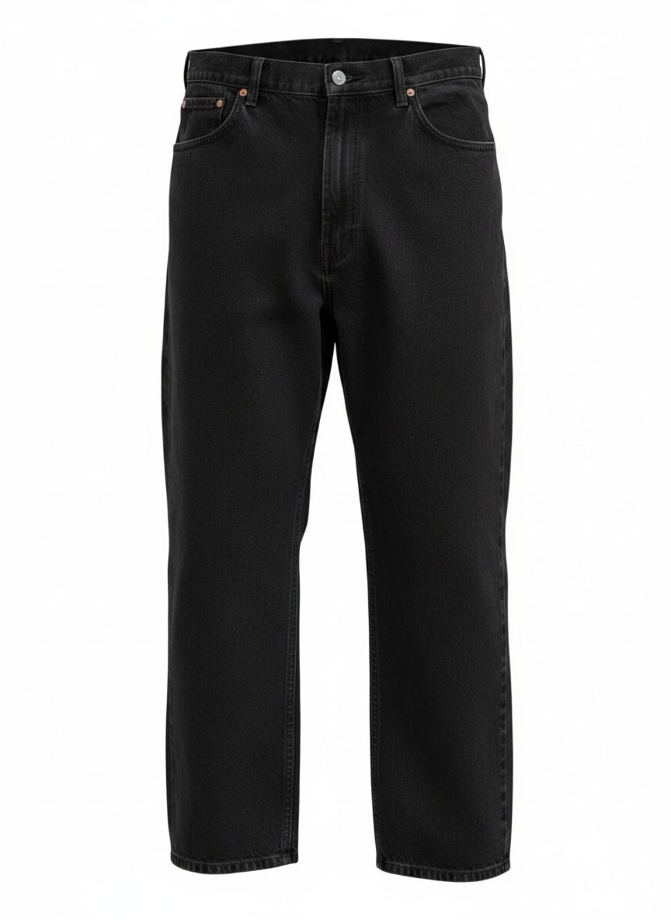 Levi's 550 Mens Relaxed Fit Jeans Black Denim 5-Pocket Straight Leg Y2K Sz 40X30